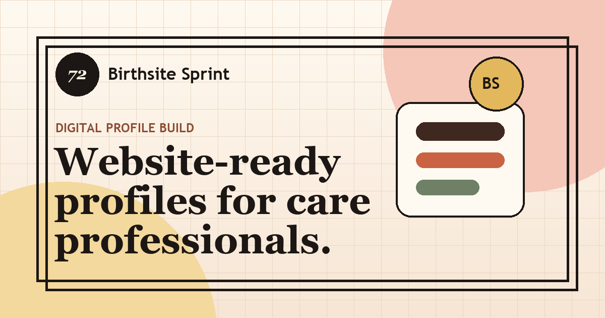 Birthsite Sprint starter website preview