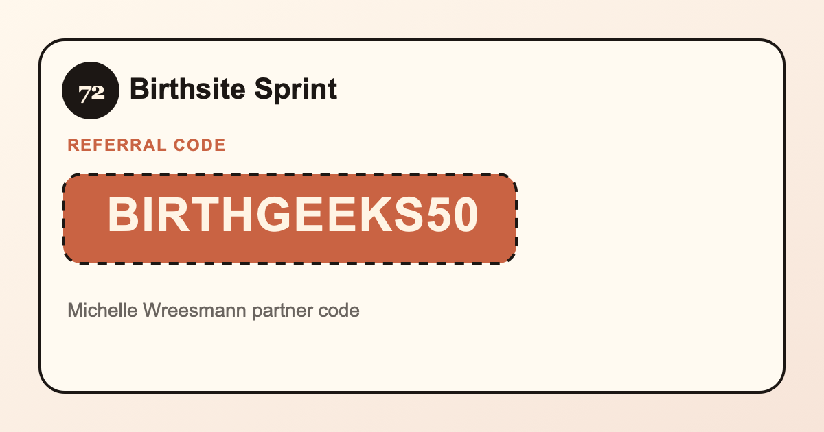 Birthsite Sprint partner share preview image