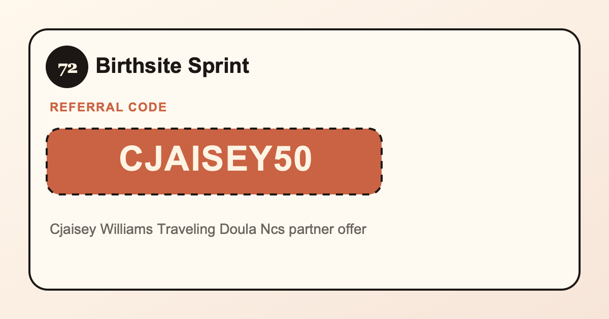 Birthsite Sprint partner share preview image
