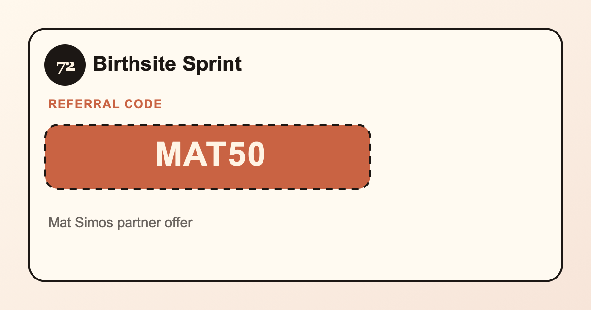 Birthsite Sprint partner share preview image