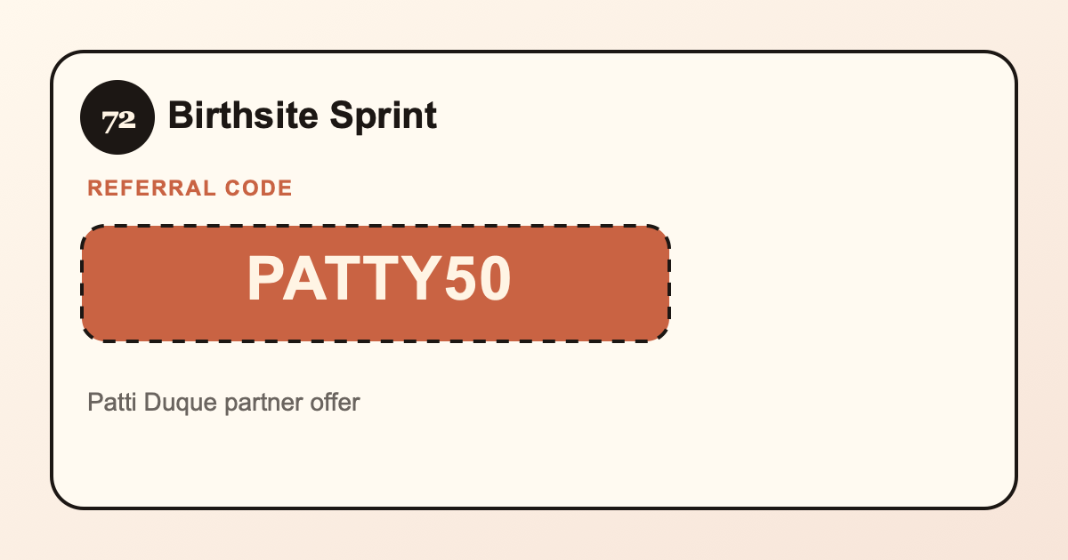 Birthsite Sprint partner share preview image