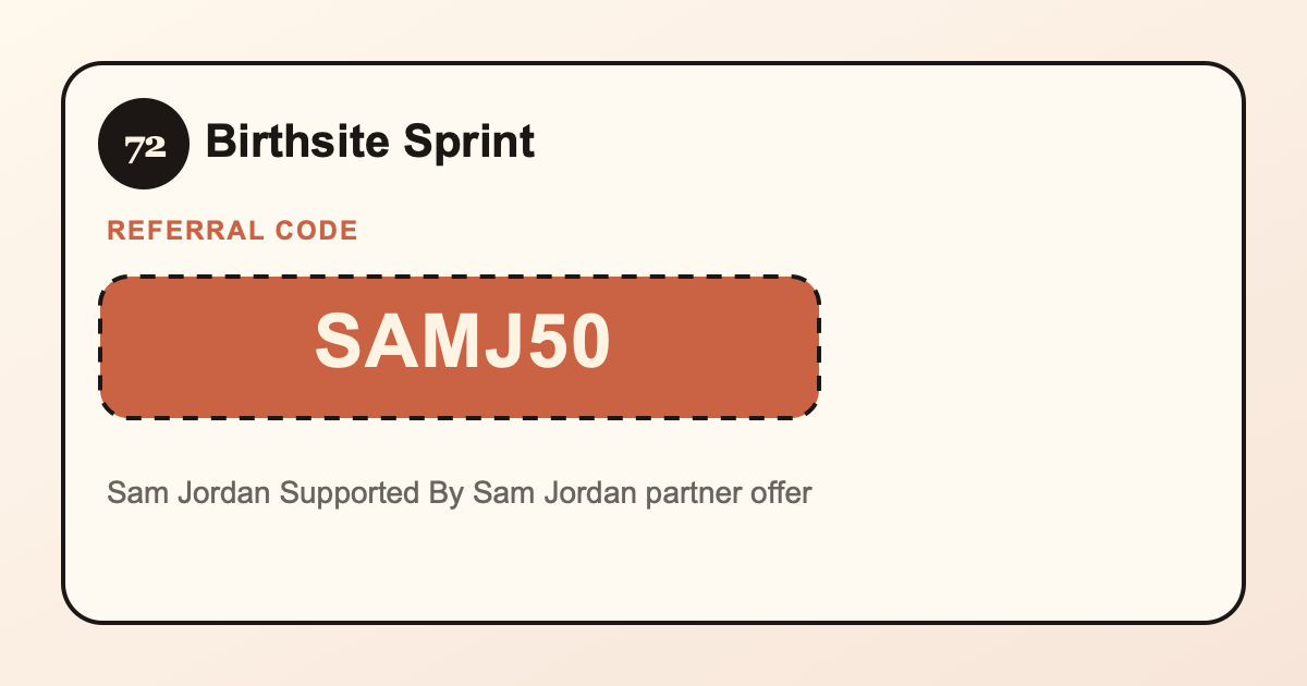 Birthsite Sprint partner share preview image